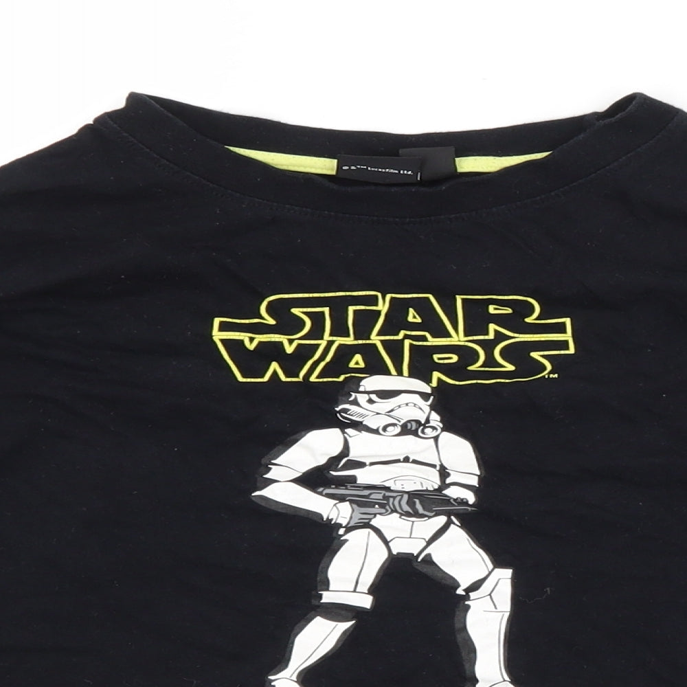 Primark Boys Black   Basic T-Shirt Size 10-11 Years  - STAR WARS