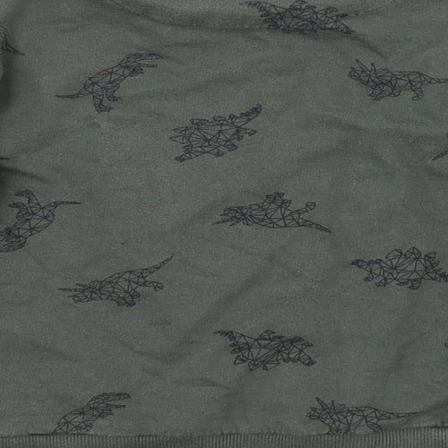 URBAN RASCALS Boys Green Animal Print  Pullover Sweatshirt Size 5-6 Years
