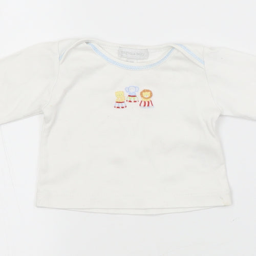 Magnolia Baby White   Basic T-Shirt Size 0-3 Months