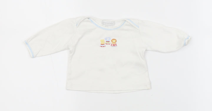 Magnolia Baby White Basic T-Shirt Size 0-3 Months
