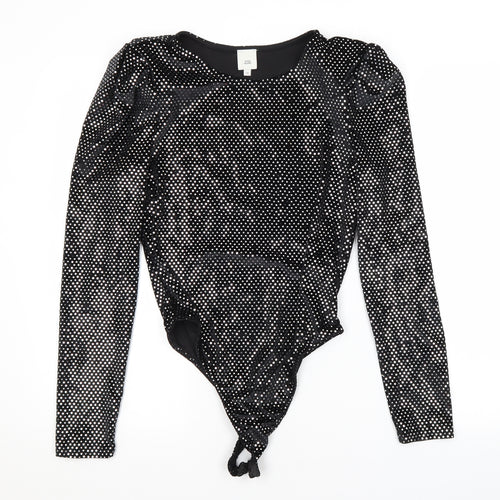 River Island Womens Black   Unitard One-Piece Size 10
