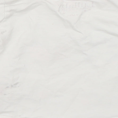 LULLABY Girls White   Basic T-Shirt Size 6-9 Months