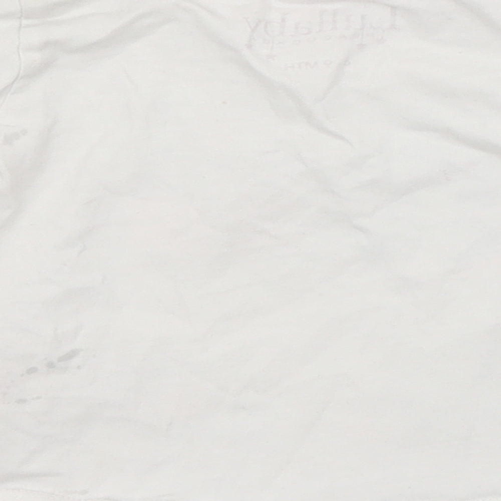 LULLABY Girls White   Basic T-Shirt Size 6-9 Months