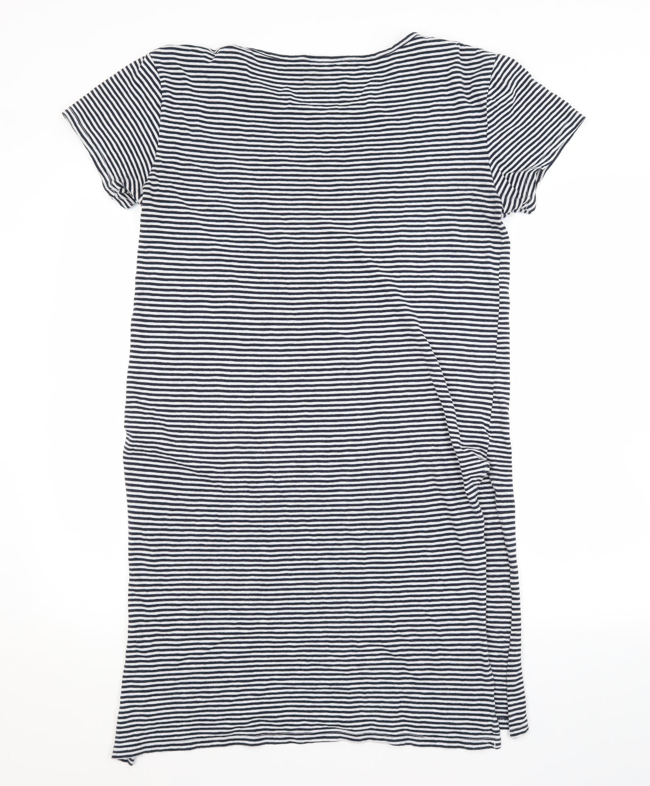 Zara Womens Multicoloured Striped  T-Shirt Dress  Size M