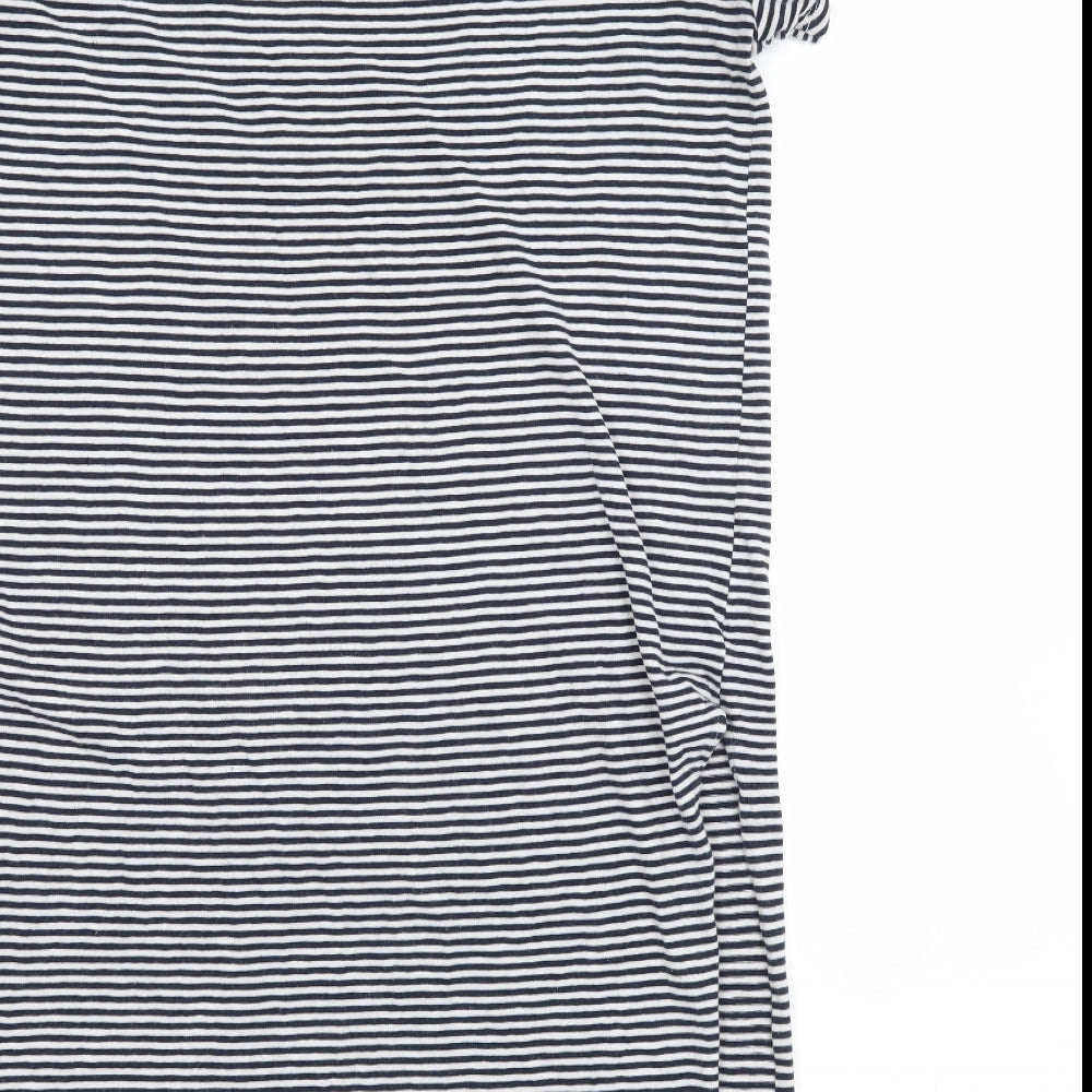 Zara Womens Multicoloured Striped  T-Shirt Dress  Size M