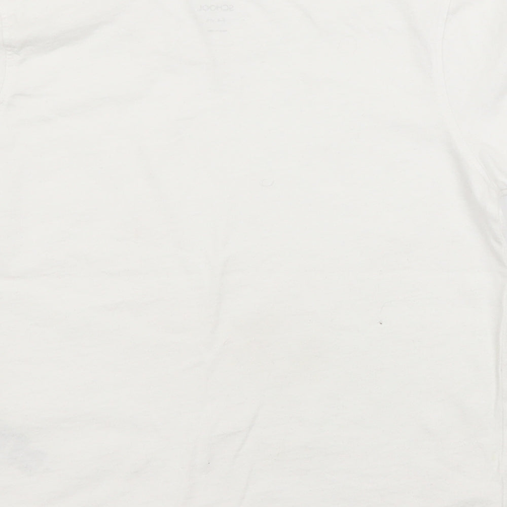 M&S SCHOOL Boys White   Basic T-Shirt Size 3-4 Years  - SCHOOL T-SHIRT