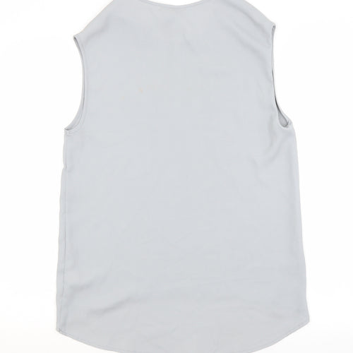 H&M Womens Grey   Basic Blouse Size 4