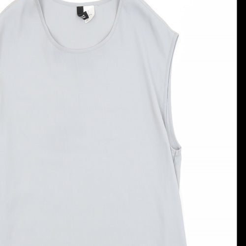 H&M Womens Grey   Basic Blouse Size 4