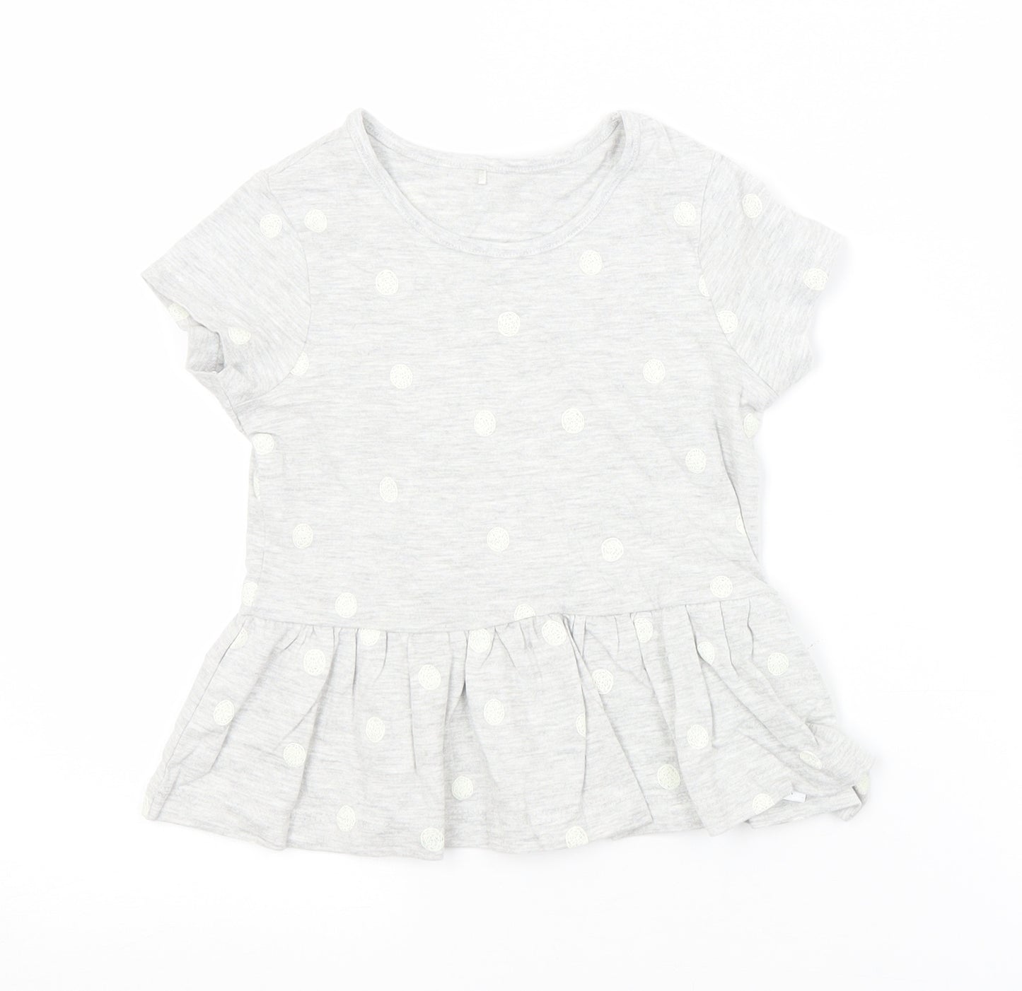 George Girls Grey Spotted  T-Shirt Dress  Size 18-24 Months
