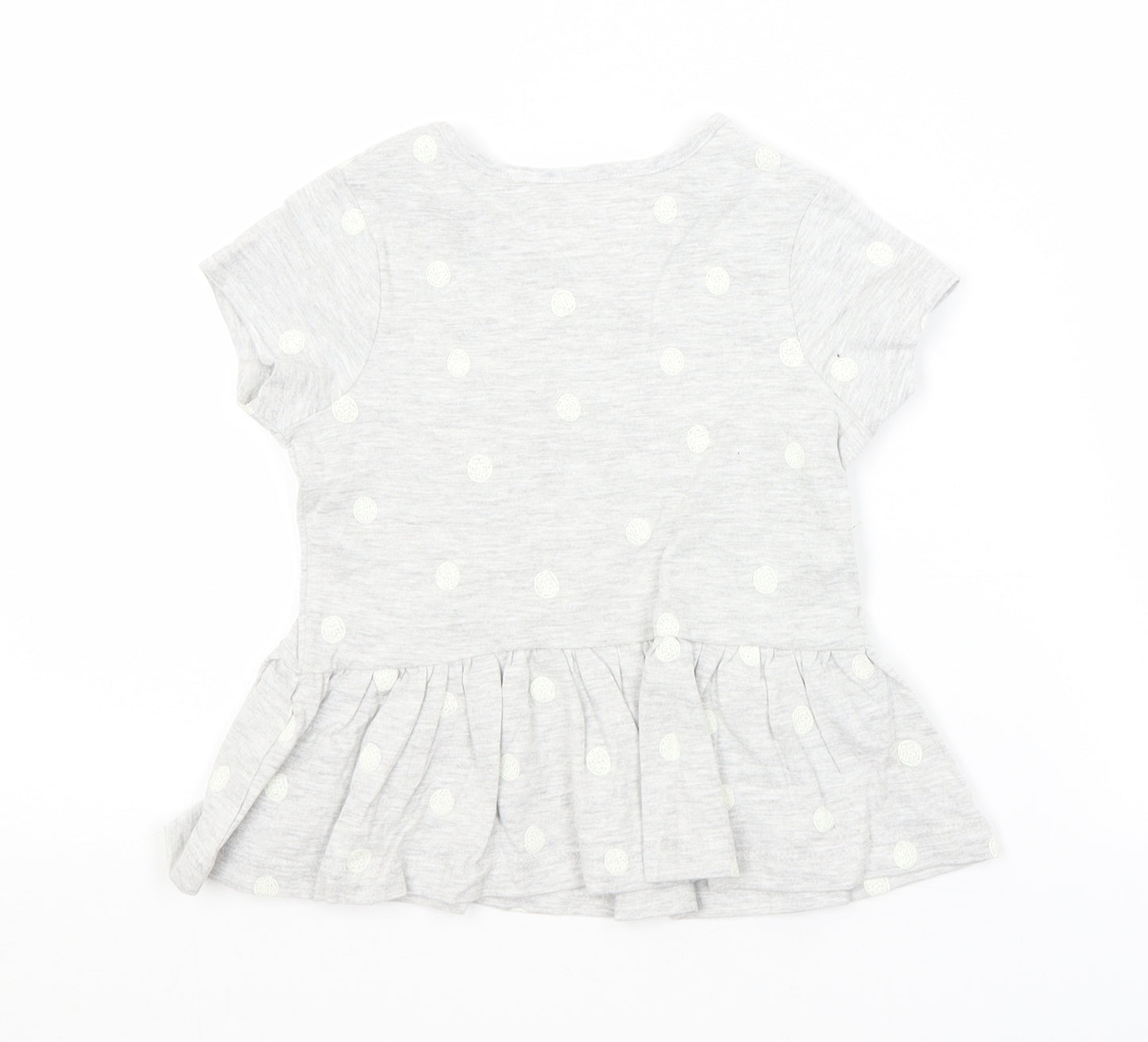 George Girls Grey Spotted  T-Shirt Dress  Size 18-24 Months