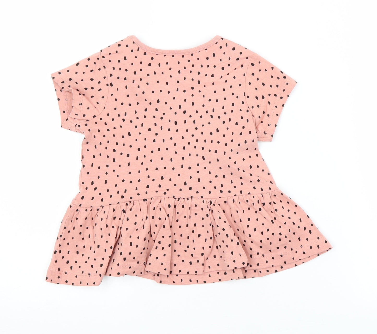 George Girls Pink Spotted  T-Shirt Dress  Size 18-24 Months