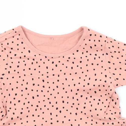 George Girls Pink Spotted  T-Shirt Dress  Size 18-24 Months