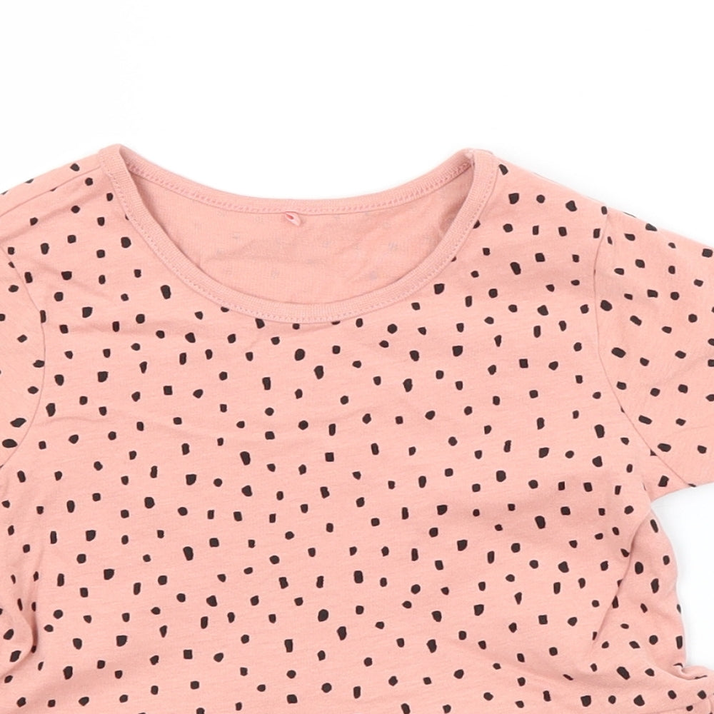 George Girls Pink Spotted  T-Shirt Dress  Size 18-24 Months