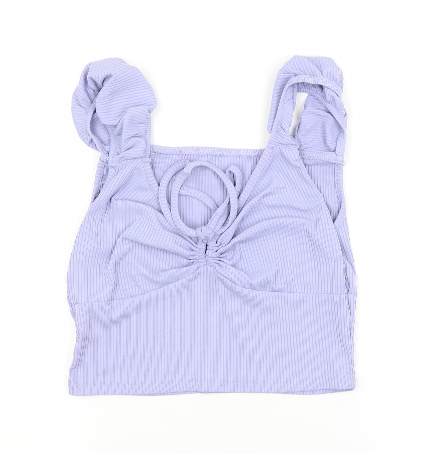 Preworn Womens Purple   Cropped Blouse Size L