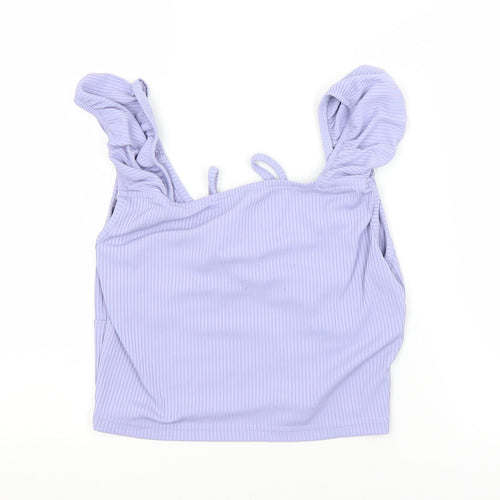 Preworn Womens Purple   Cropped Blouse Size L