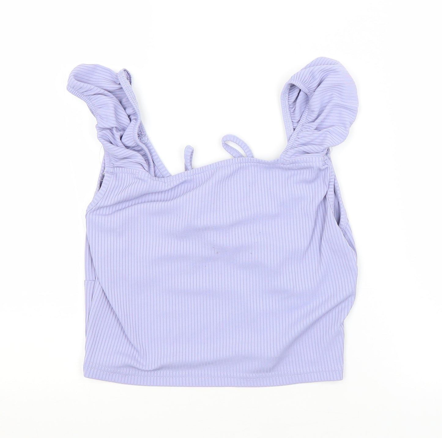 Preworn Womens Purple   Cropped Blouse Size L