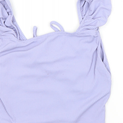 Preworn Womens Purple   Cropped Blouse Size L