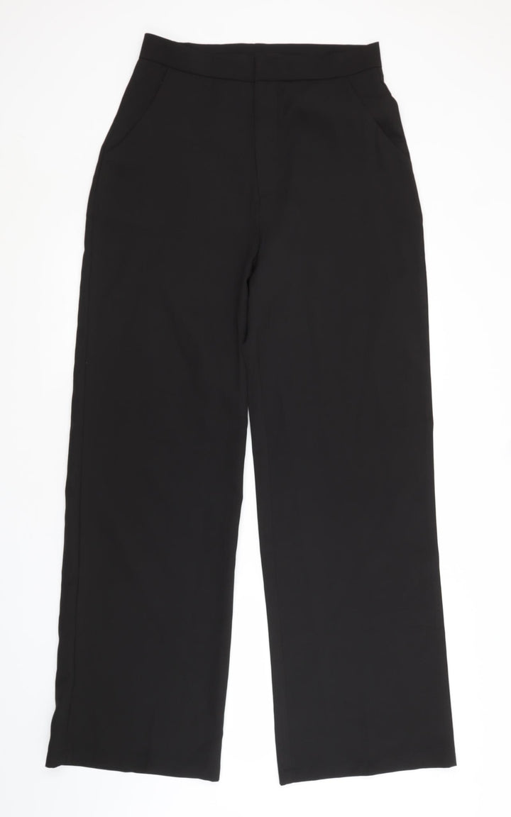 PRETTYLITTLETHING Womens Black   Trousers  Size 12 L33 in