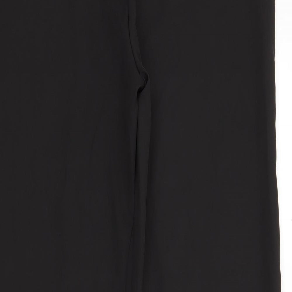 PRETTYLITTLETHING Womens Black   Trousers  Size 12 L33 in
