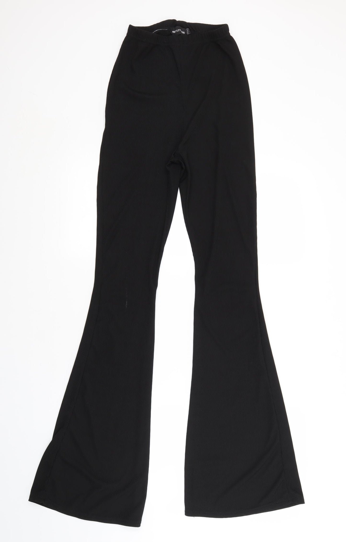 PRETTYLITTLETHING Womens Black   Trousers  Size 12 L34 in