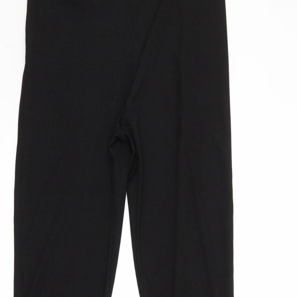 PRETTYLITTLETHING Womens Black   Trousers  Size 12 L34 in