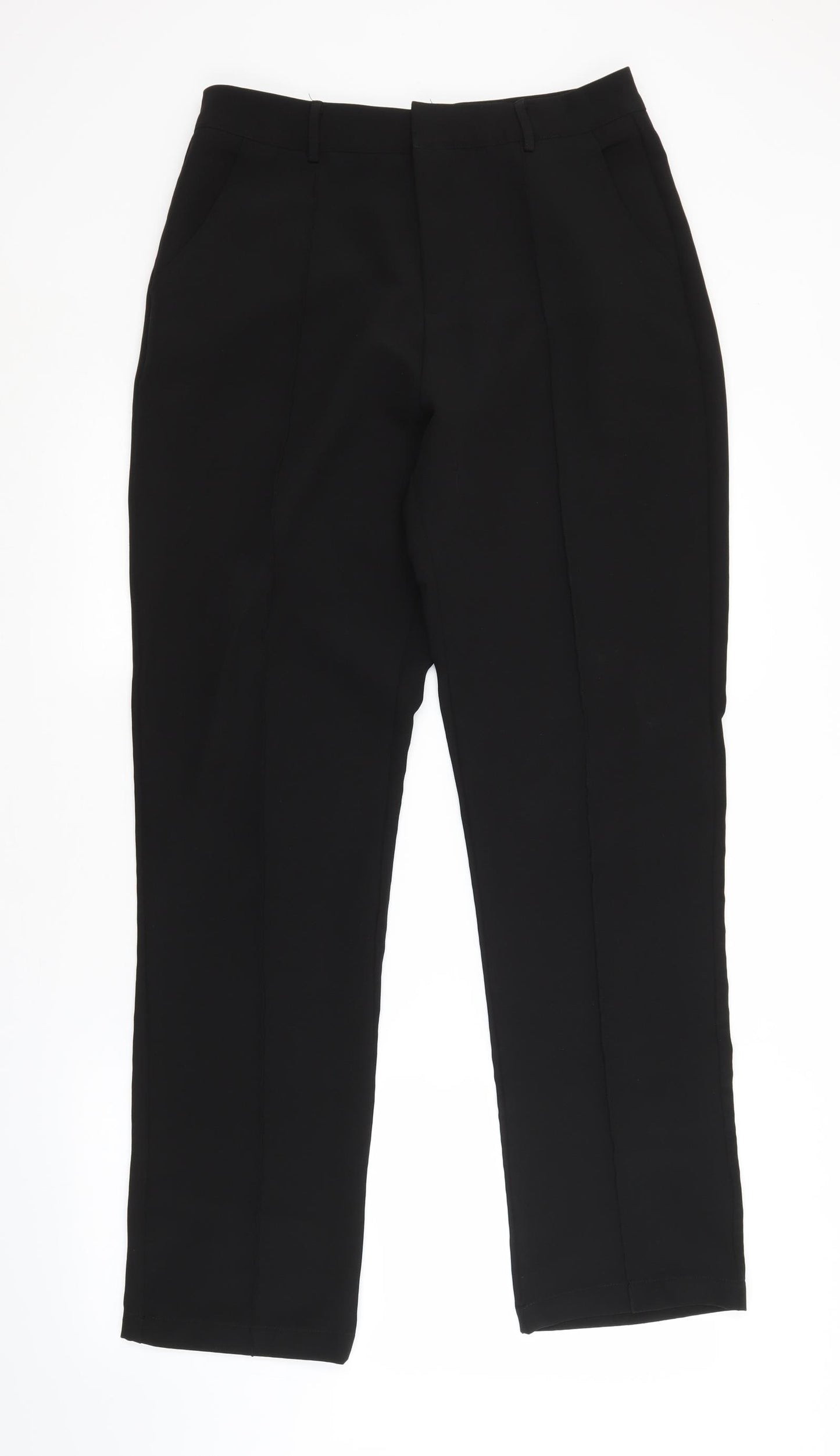 PRETTYLITTLETHING Womens Black   Trousers  Size 12 L31 in