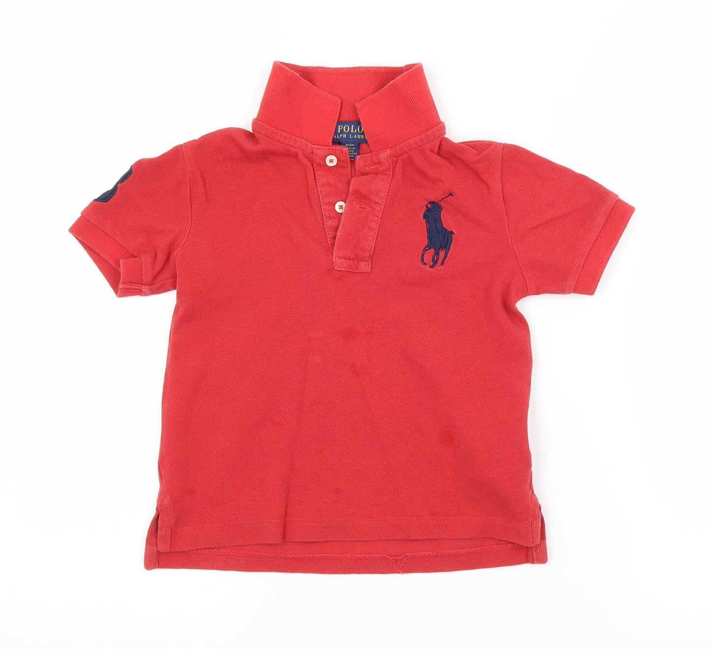 Polo Ralph Lauren Boys Red Batik  Basic Polo Size 3-4 Years