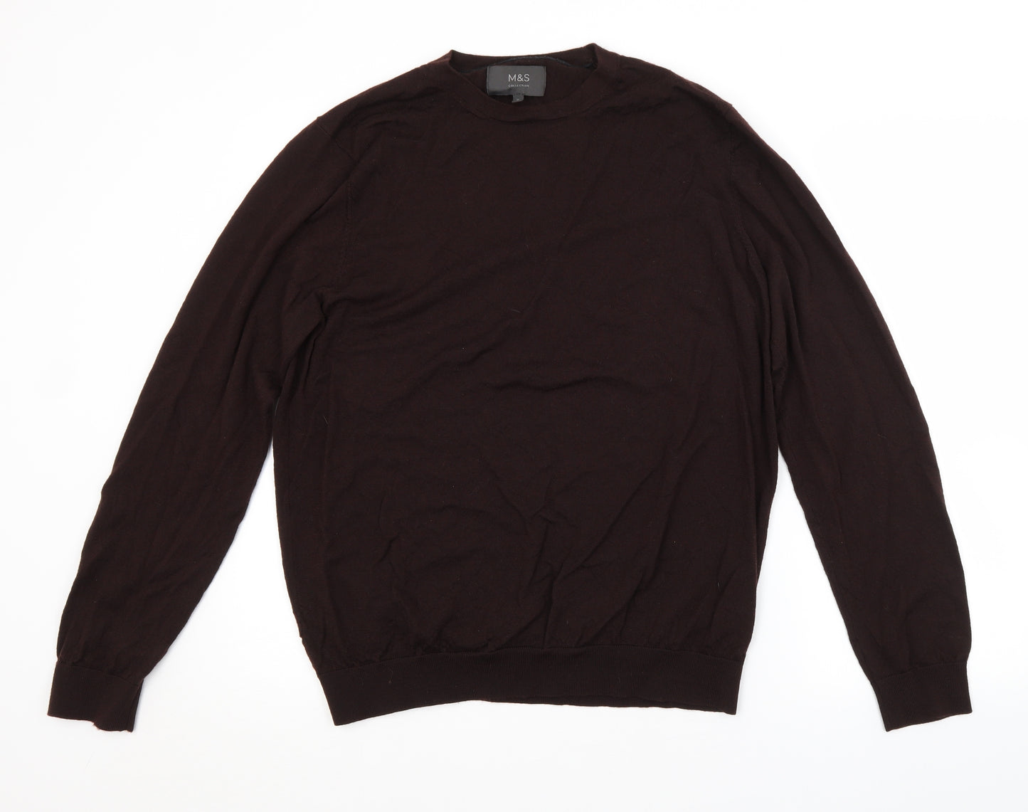 M&S Mens Brown   Pullover Jumper Size XL