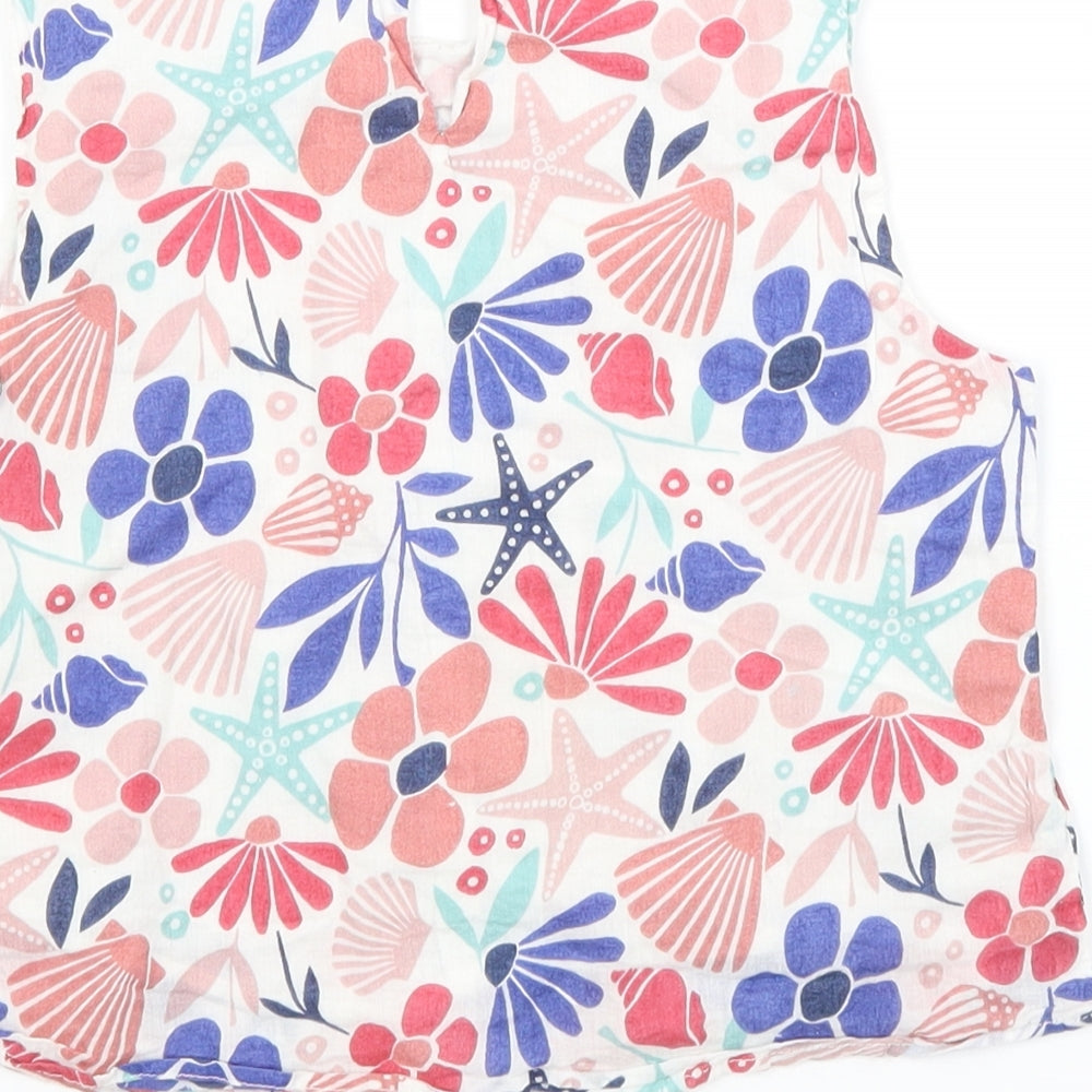 Hullabaloo Girls Multicoloured Floral  Basic Blouse Size 9-10 Years