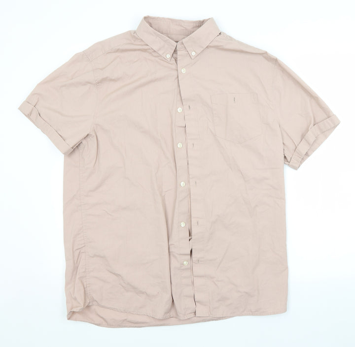 George Mens Pink Button-Up Size L