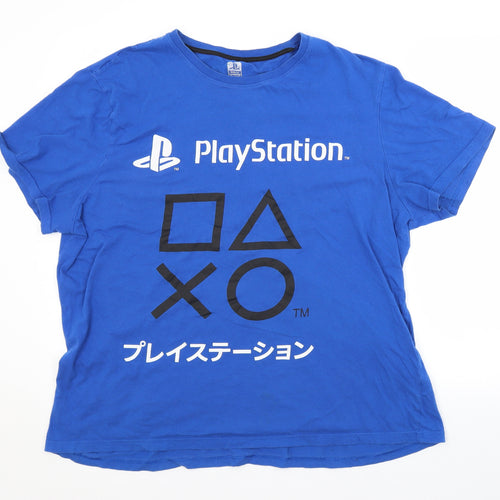 Preworn Mens Blue    Polo Size 2XL  - PLAYSTATION