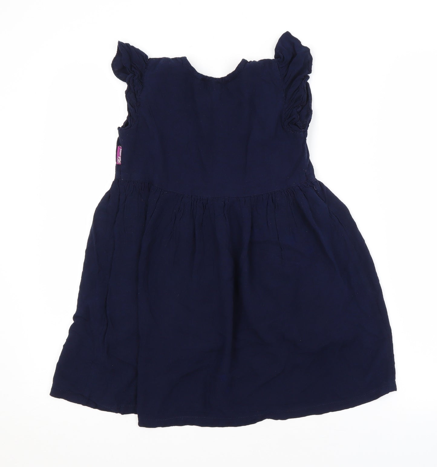 Preworn Girls Blue   A-Line  Size 6-7 Years