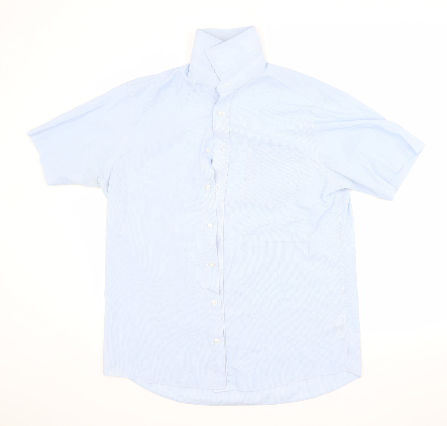 M&S Mens Blue    Dress Shirt Size 16