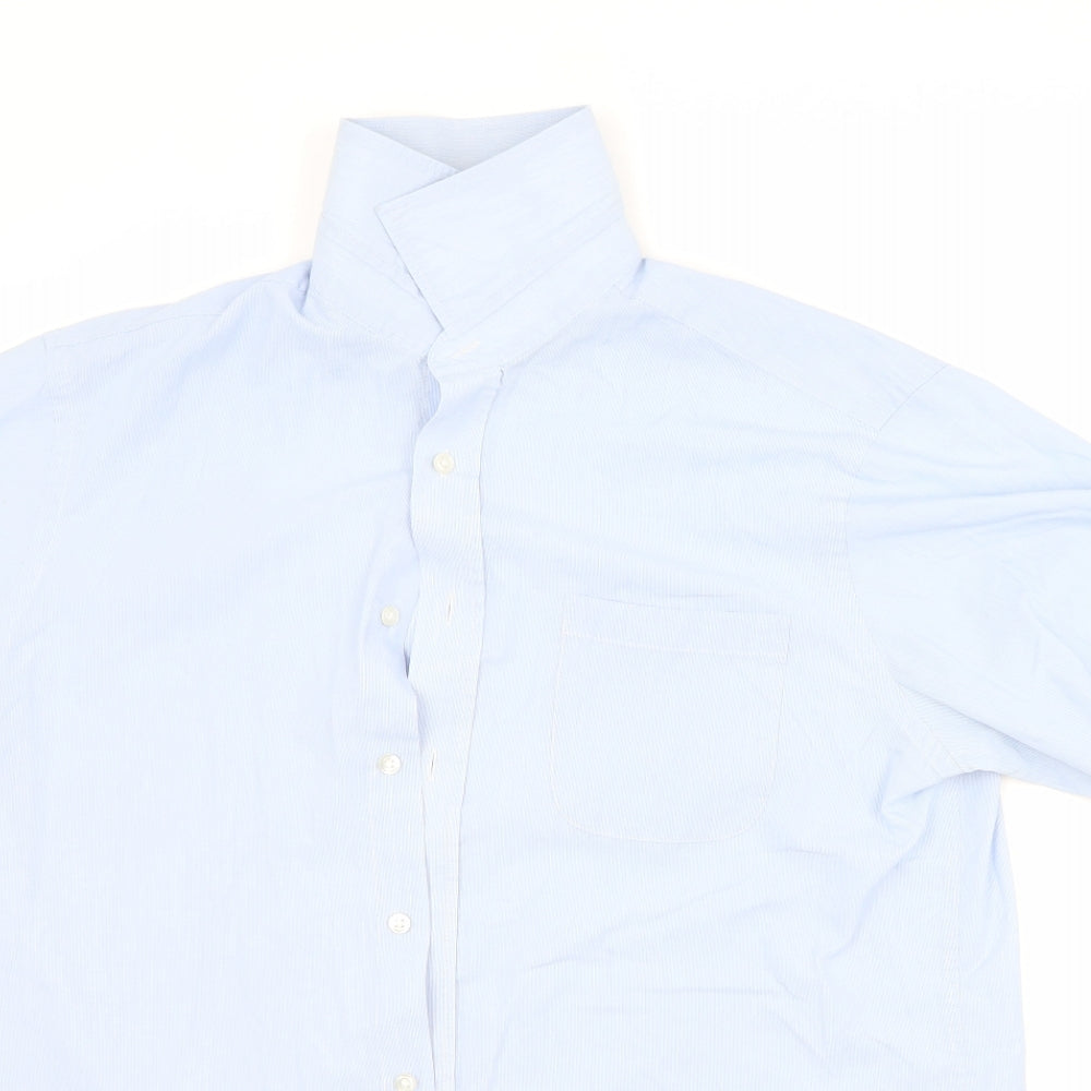 M&S Mens Blue    Dress Shirt Size 16