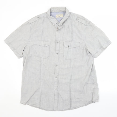 Burton Mens Grey    Button-Up Size XL