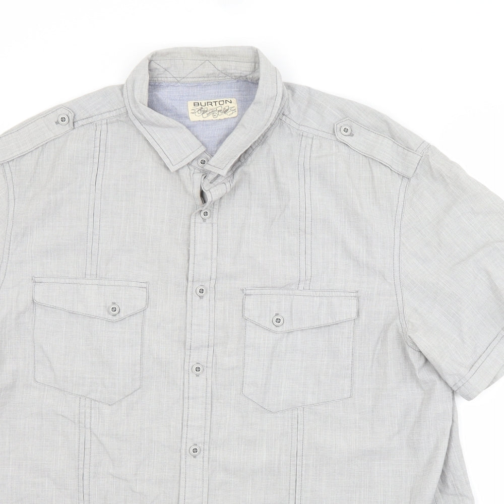 Burton Mens Grey    Button-Up Size XL