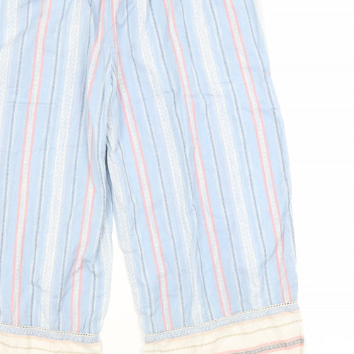 M&S Womens Blue Striped   Pyjama Pants Size 14