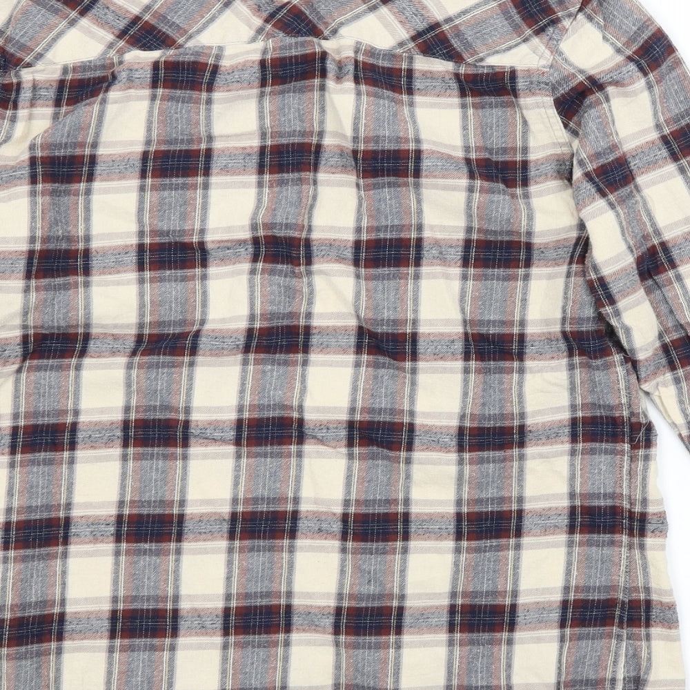 New Look Mens Multicoloured Check   Button-Up Size XS