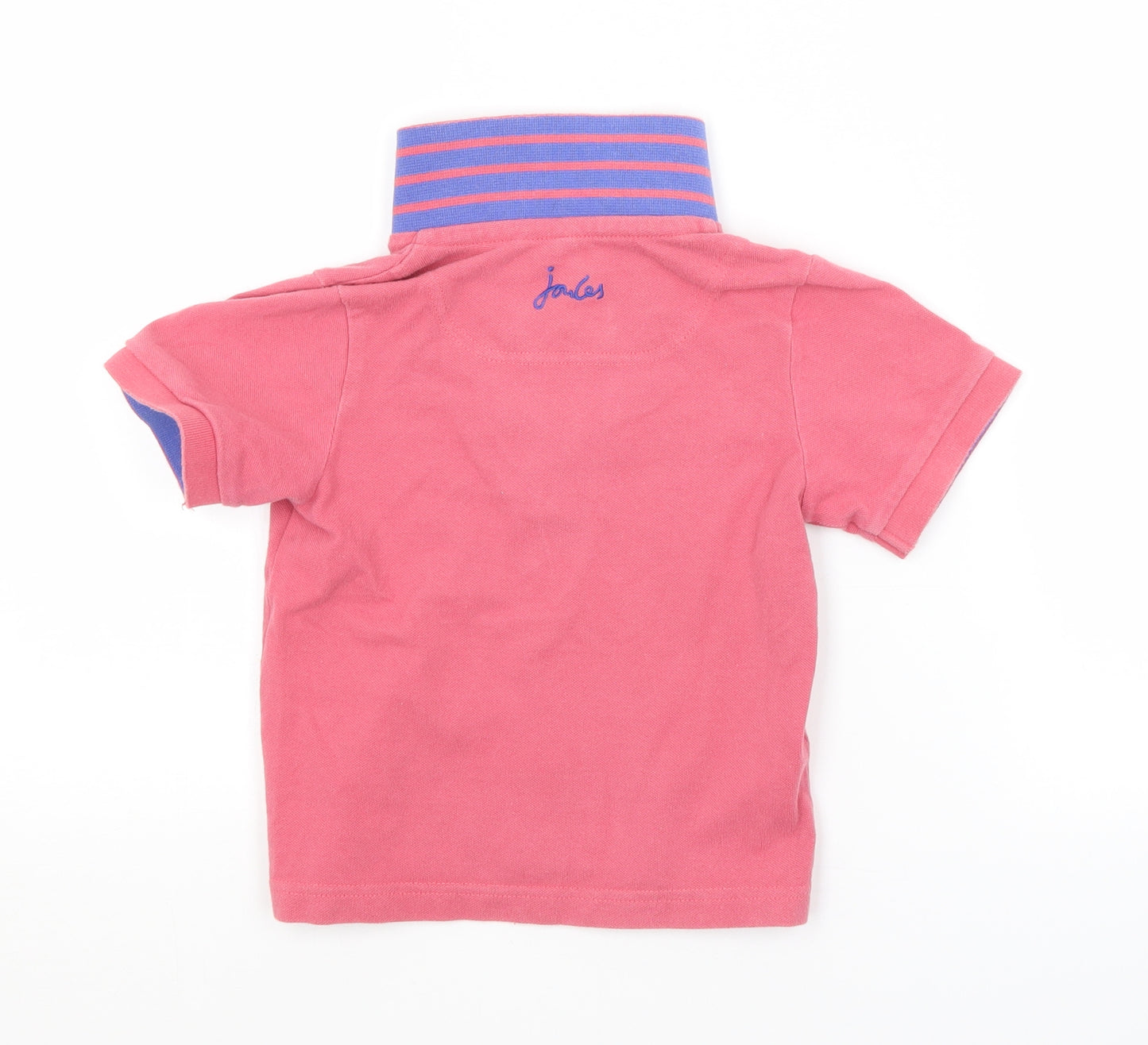 Joules Boys Pink Striped  Basic Polo Size 4 Years