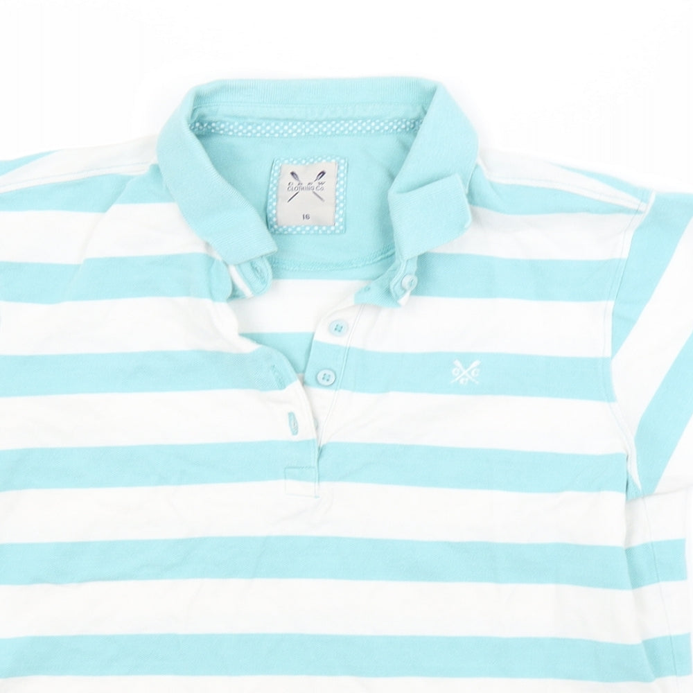 Crew Clothing Womens Multicoloured Striped  Basic Polo Size 16