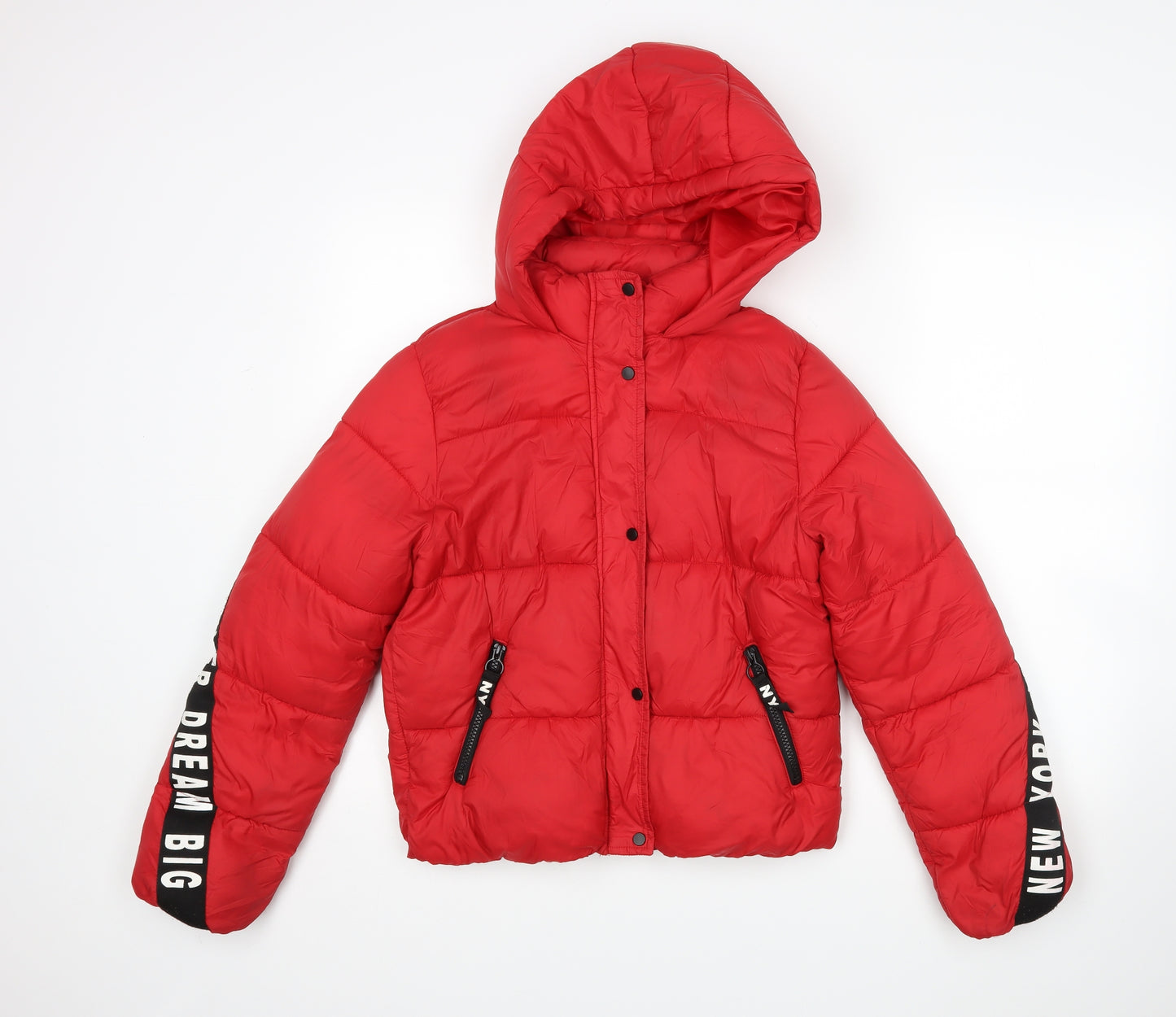 Primark Girls Red   Puffer Jacket Coat Size 11-12 Years