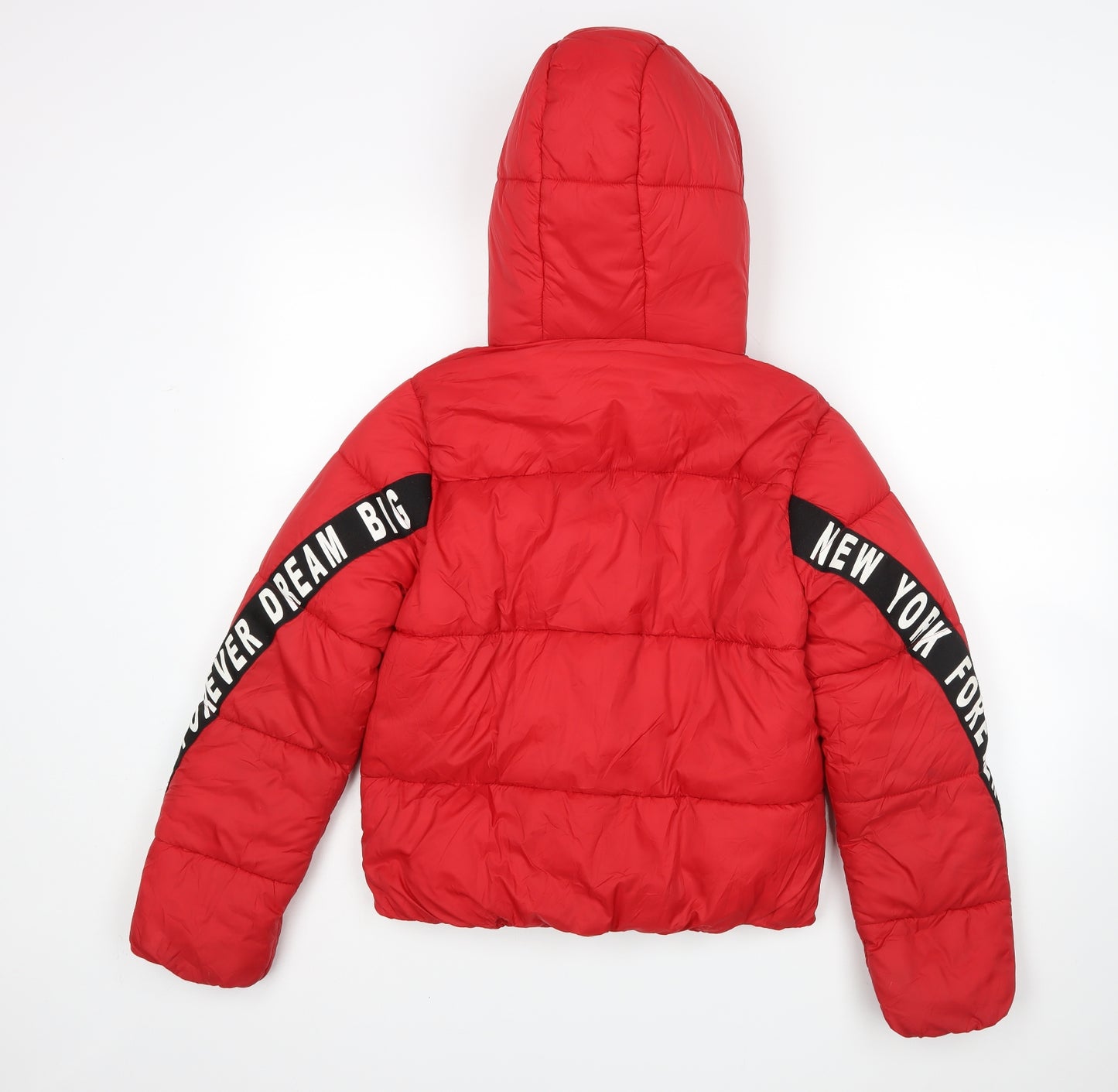 Primark Girls Red   Puffer Jacket Coat Size 11-12 Years