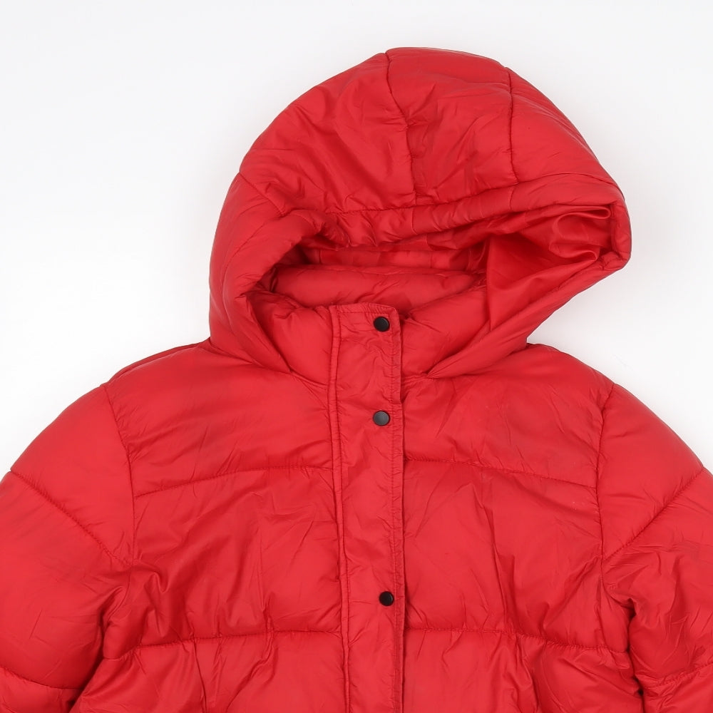 Primark Girls Red   Puffer Jacket Coat Size 11-12 Years