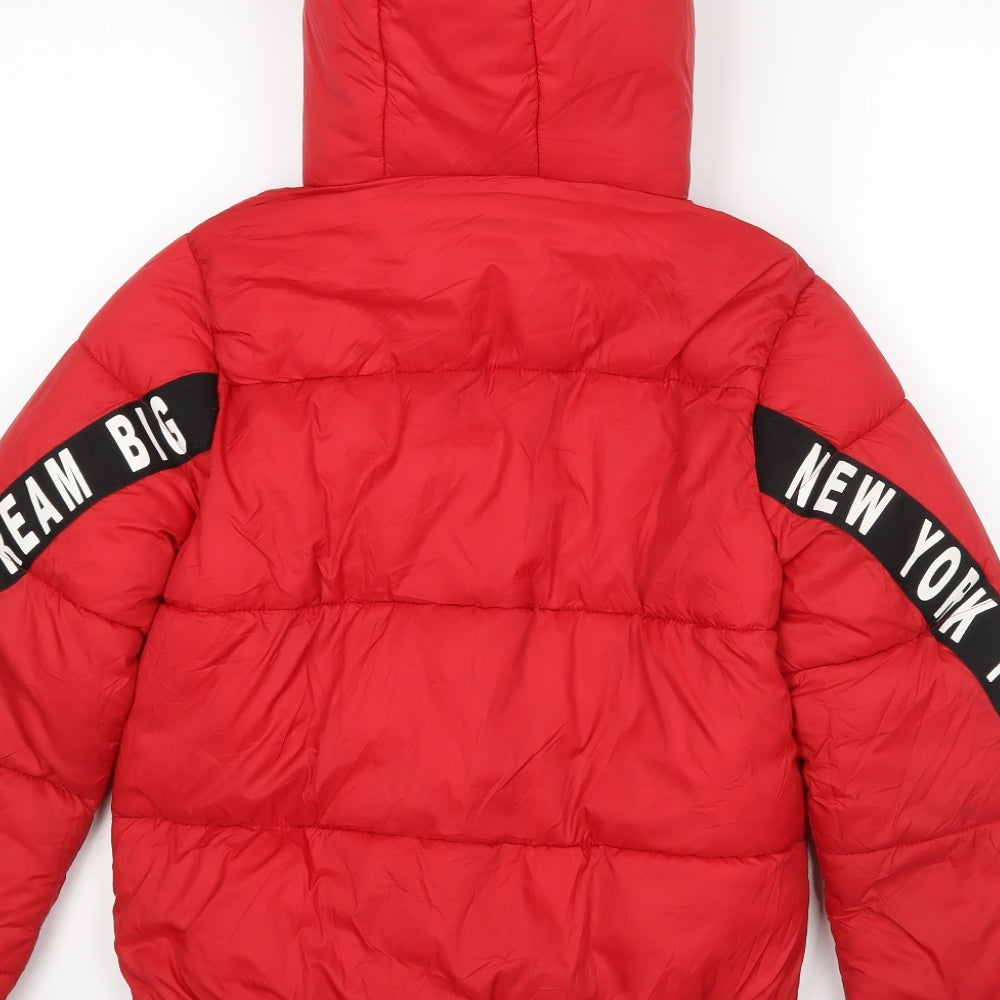 Primark Girls Red   Puffer Jacket Coat Size 11-12 Years
