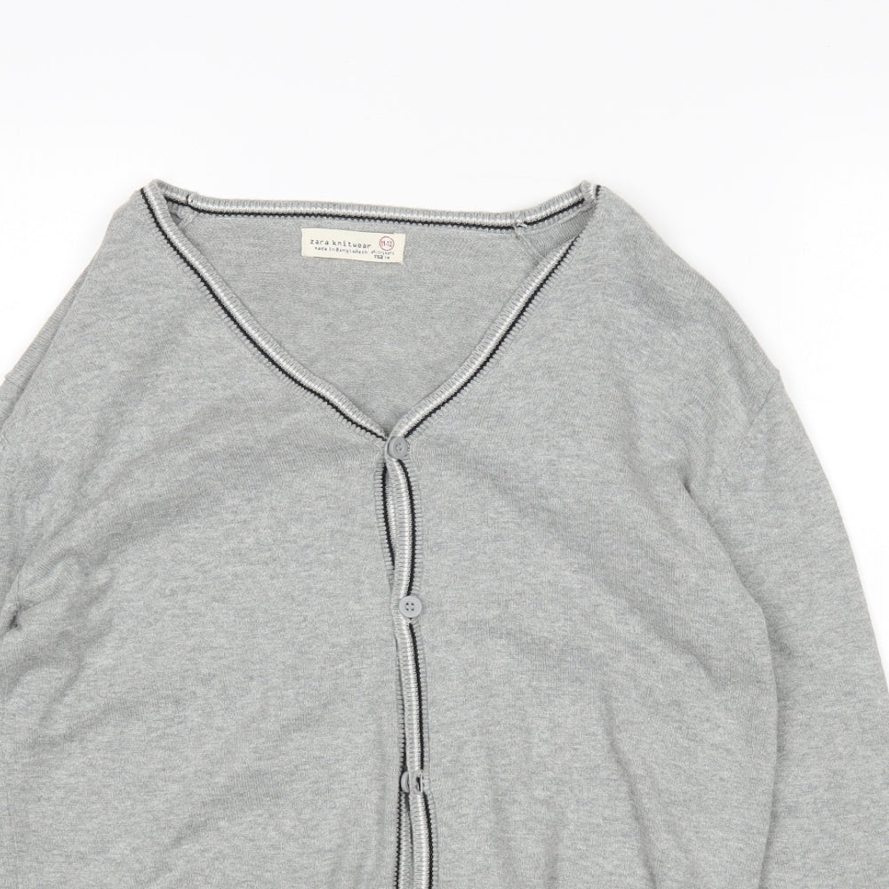 Zara Girls Grey   Cardigan Jumper Size 11-12 Years