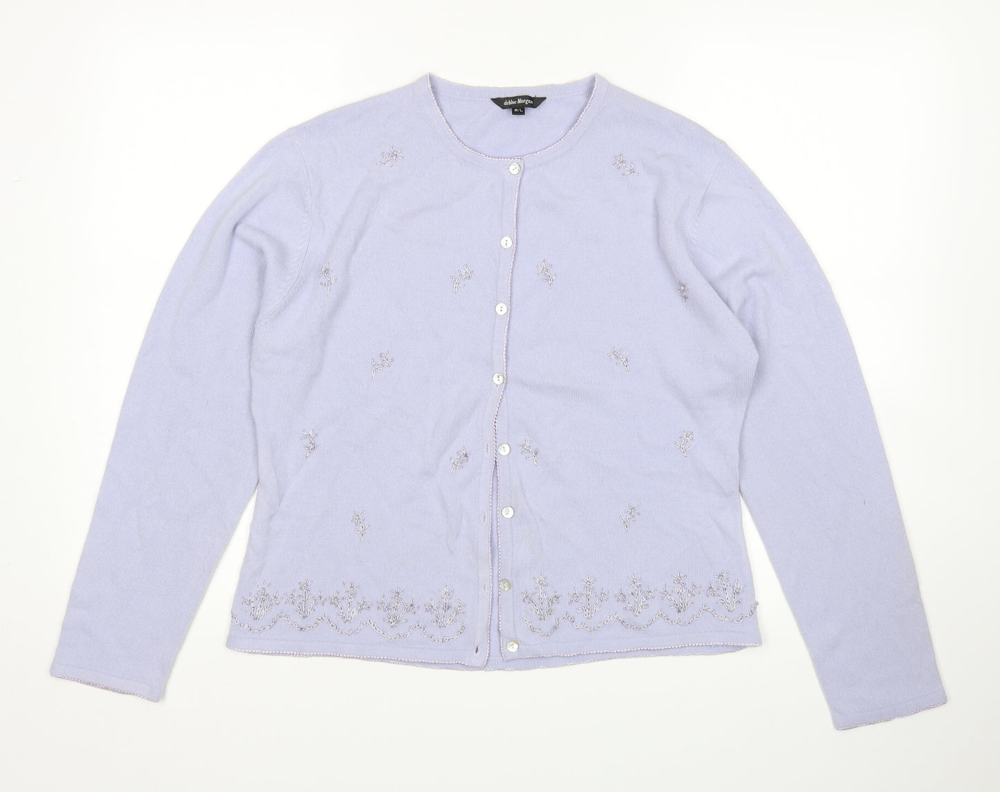 Debbie Morgan Womens Purple   Cardigan Jumper Size M