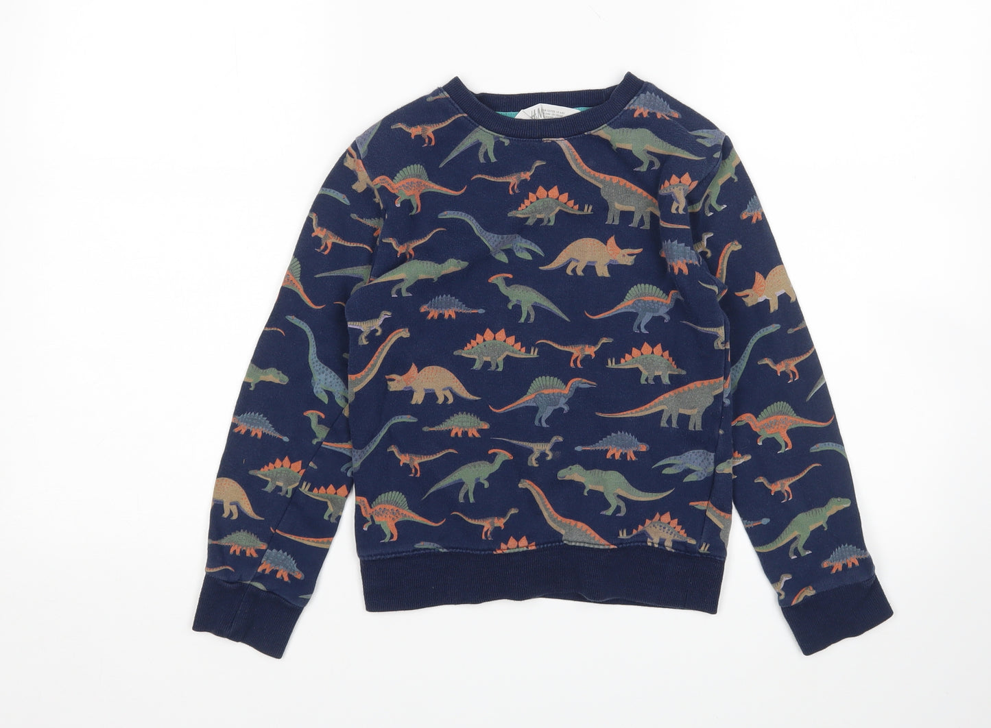 H&M Boys Multicoloured   Pullover Sweatshirt Size 7-8 Years  - Dinosaur