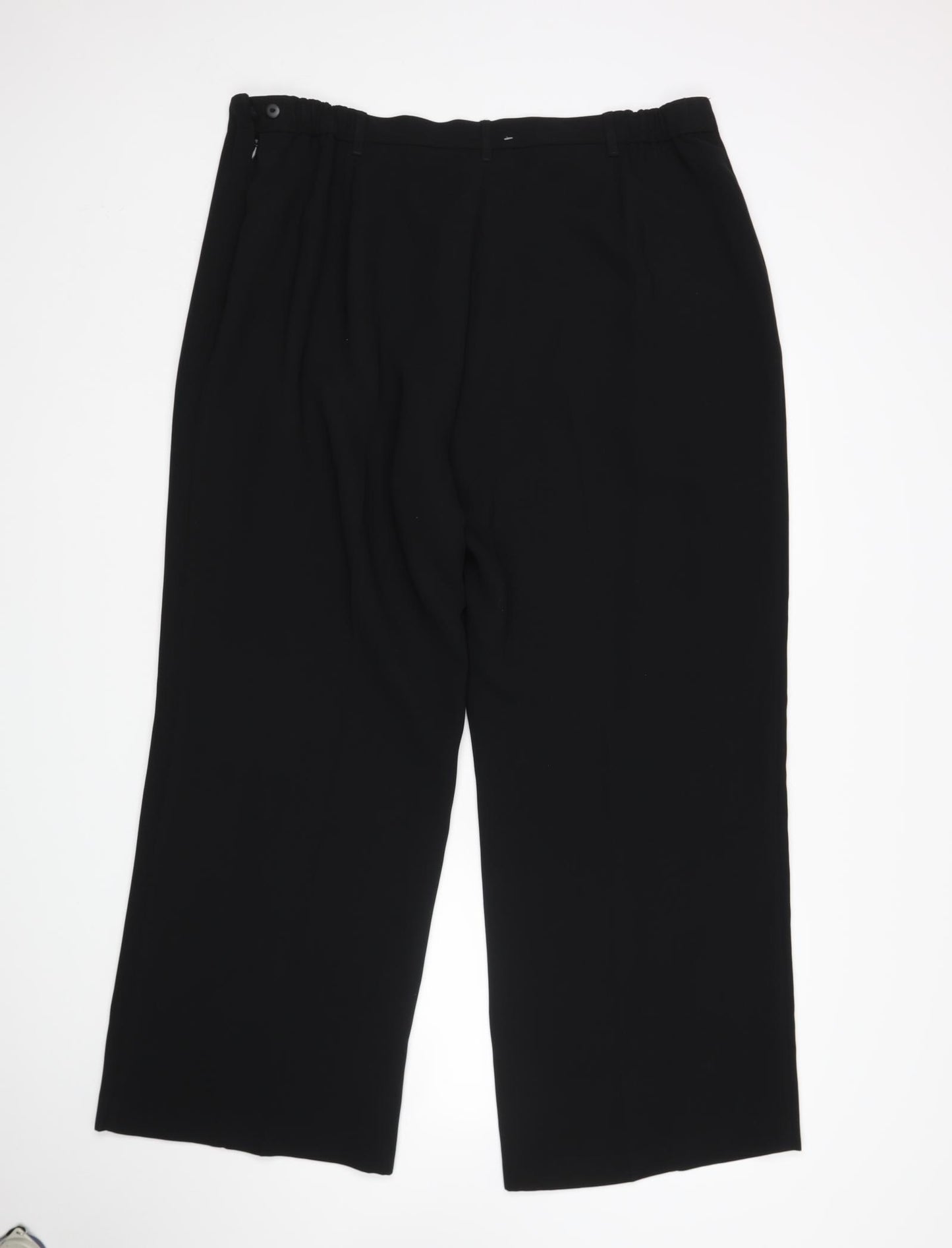 M&S Womens Black   Trousers  Size 24 L30 in