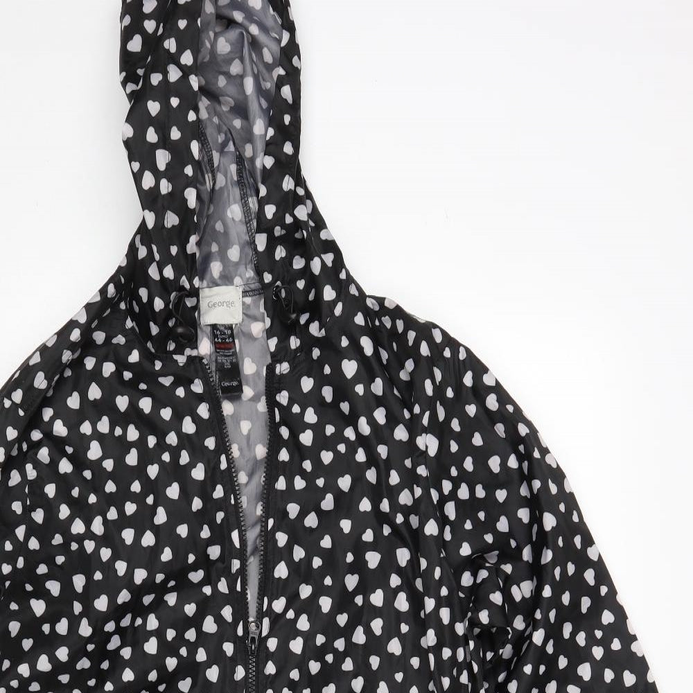 George Womens Multicoloured Polka Dot  Rain Coat Coat Size 16