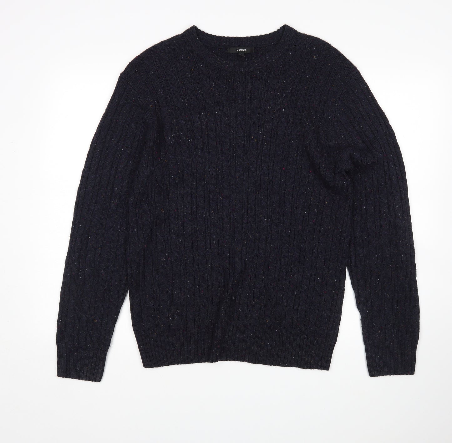 George Mens Blue   Pullover Jumper Size M